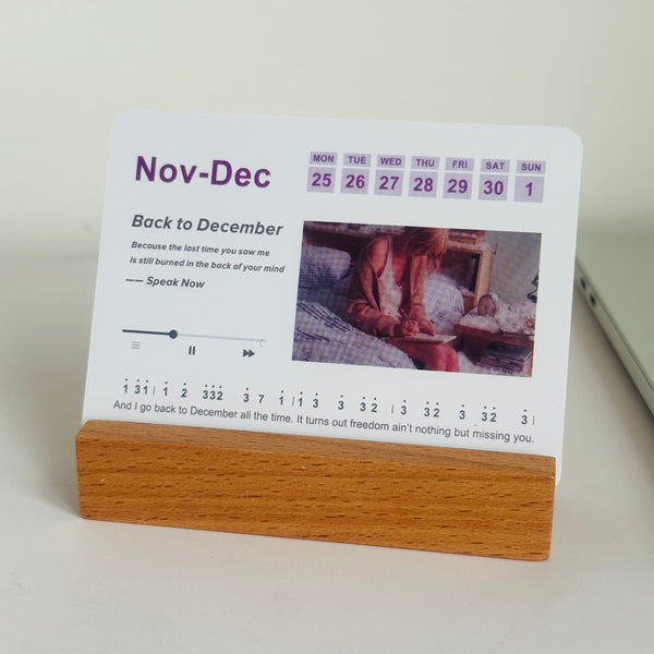 52 Songs Calendar Card