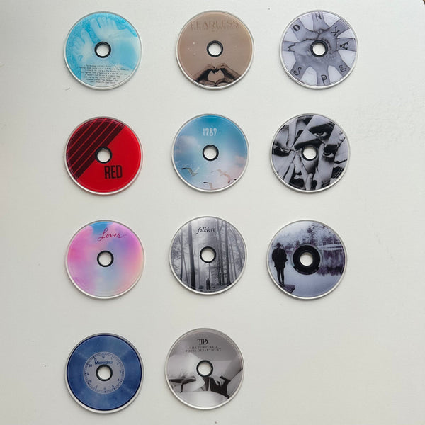 CD-Shape Acrylic Drink Coasters Set