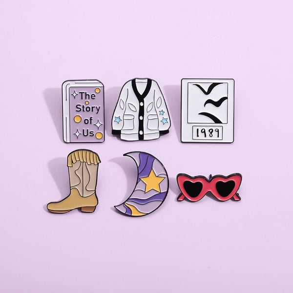 The Story of Us Brooch Badge Pin