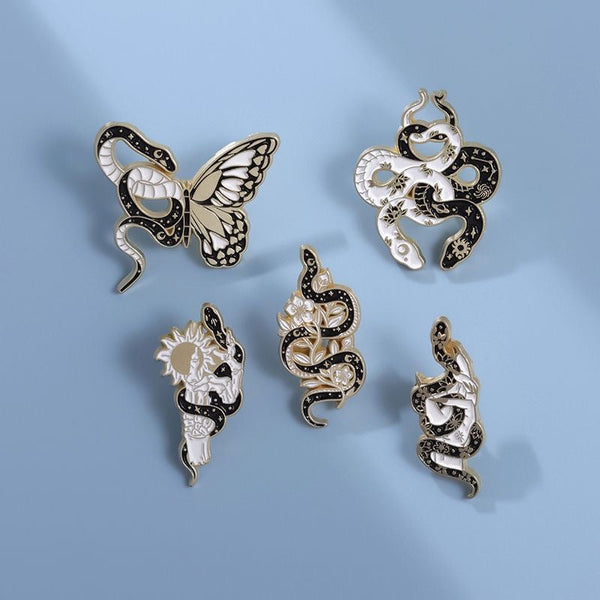 Reputation Snake Brooch Badge Pin
